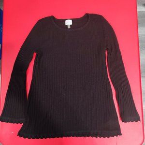 Cupio black long sleeve casual shirt women's size S